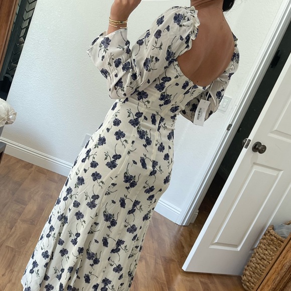 REFORMATION ROBERTA DRESS IN BLUEBERRIES SIZE 2 - Picture 5 of 6